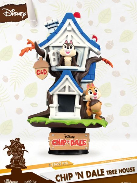 Beast Kingdom Toys Disney Summer Series Chip'n Dale Tree House Pvc Diorama