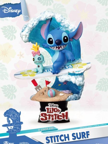 Beast Kingdom Toys Disney Summer Series Stitch Surf Pvc Diorama
