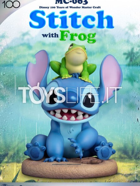 Beast Kingdom Toys 100 Years Of Wonder Disney Lilo and Stitch Stitch with Frog Master Craft  Statue