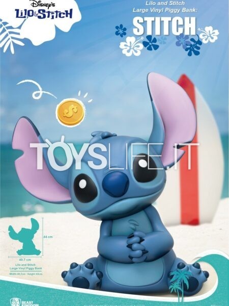 Beast Kingdom Toys Disney Lilo and Stitch Stitch Large Vinyl Piggy Bank Salvadanaio
