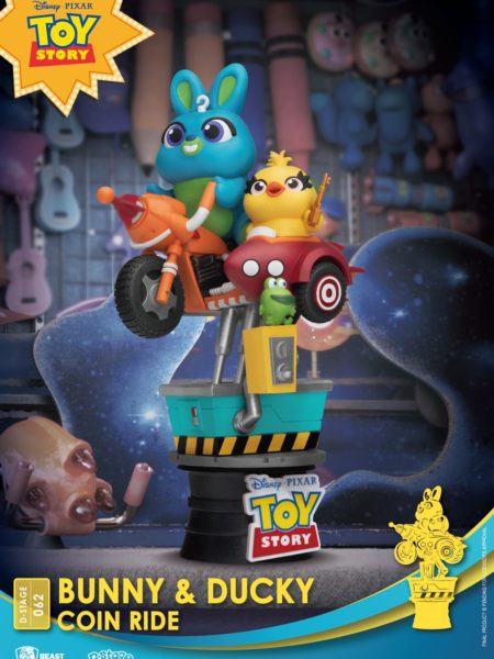 Beast Kingdom Toys Disney Toy Story 4 Bunny & Ducky Coin Ride Pvc Diorama