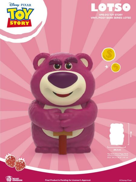 Beast Kingdom Toys Disney Toy Story Lotso Large Vinyl Piggy Bank Salvadanaio