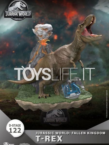 Beast Kingdom Toys Jurassic World Fallen Kingdom T-Ren Pvc Light-Up Diorama