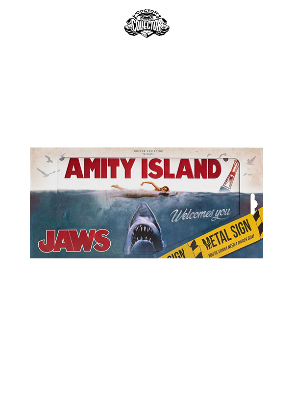 Doctor Collector Jaws Lo Squalo Metal Sign Movie Poster