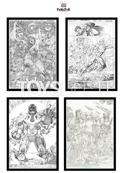 Fanattik DC Comics Darkseid/ Superman & Flash/ Wonder Woman/ Harley Quinn 42X30 Limited Art Print
