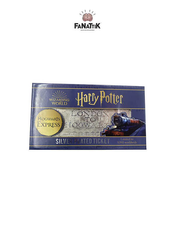 Fanattik Harry Potter Hogwarts Train Ticket Silver Plated 1:1 Replica Limited Edition