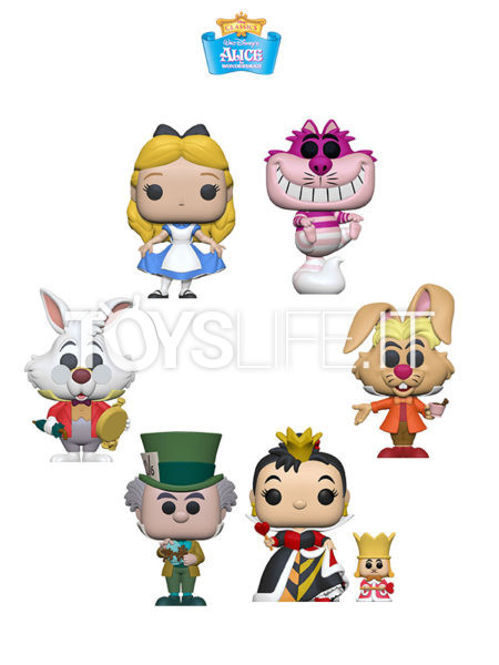 Funko Disney Alice In Wonderland 70th Anniversary Alice/ Cheshire/ Mad Hatter/ White Rabbit/ March Hare/ Queen Of Heart