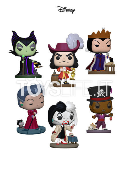 Funko Disney Villains Captain Hook/ Cruella De Vil/ Maleficent/ Evil Queen/ Lady Tremaine/ Doctor Facilier