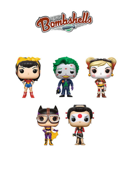 Funko Dc Bombshells Joker Harley Quinn Wonder Woman Batgirl & Katana