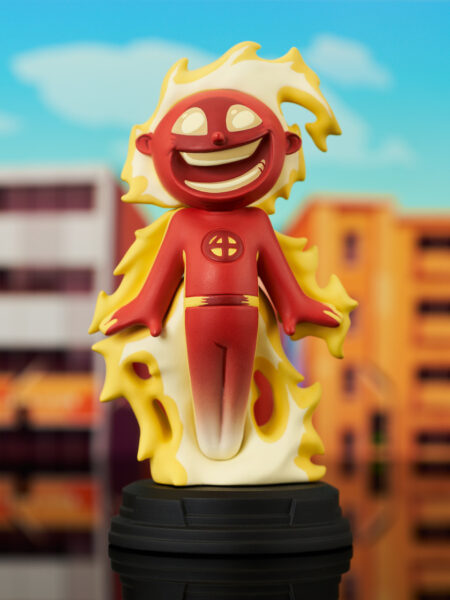 Gentle Giant Marvel Comics Fantastic 4 Human Torch Animated Maquette By Skottie Young
