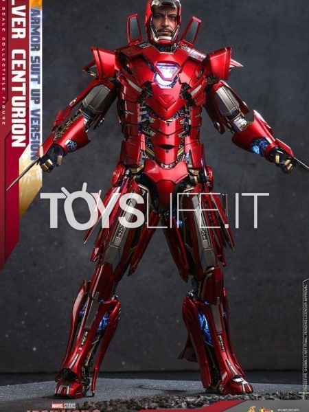 Hot Toys Ironman 3 Silver Centurion Armor Suit Up 1:6 Diecast Figure