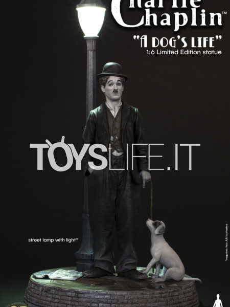 Infinite Statue Old&Rare Charlie Chaplin A Dog Life 1:6 Light-up Statue