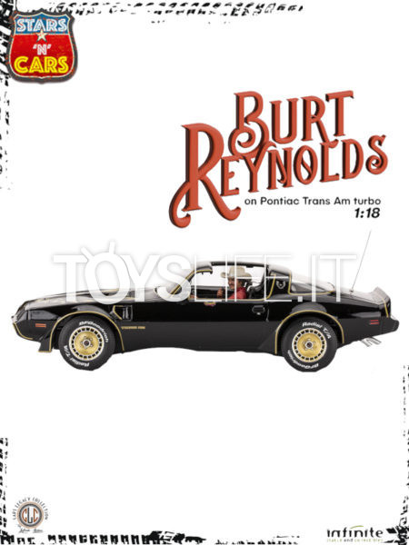 Infinite Statue Cars Legacy Collection Stars 'n' Cars Burt Reynolds On Pontiac Firebird Trans AM 1980 1:18 Statue