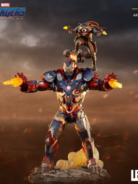 Iron Studios Marvel Avengers Endgame Iron Patriot & Rocket 1:10 Statue