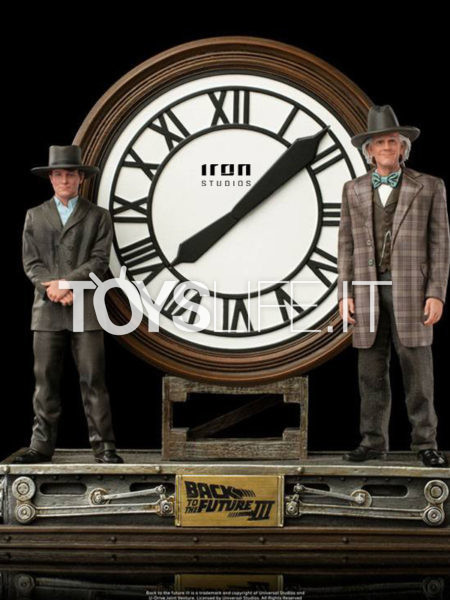 Iron Studios Back to the Future 3 Marty And Doc At The Clock 1:10 Deluxe Statue