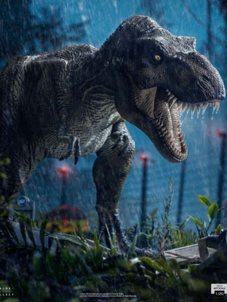 Iron Studios Jurassic Park T-Rex Attacks Donald Gennaro 1:20 Diorama