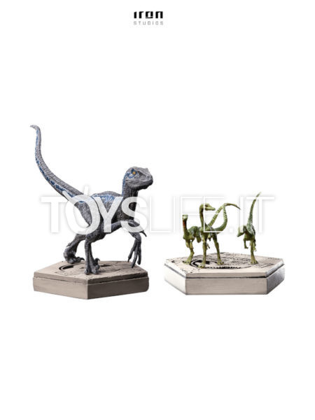 Iron Studios Jurassic World Compsognathus/ Velociraptor Blue Jurassic Park Icons Statue