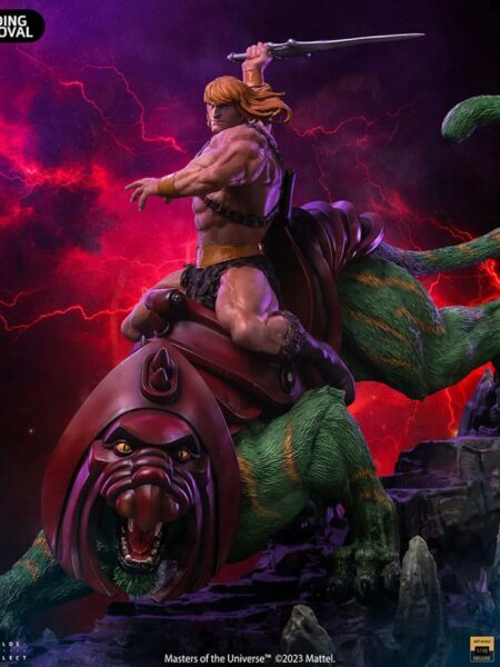 Iron Studios Masters Of The Universe He-Man & Battle Cat 1:10 Deluxe Statue