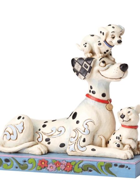 Jim Shore Disney Traditions 101 Dalmatians Pongo with Penny & Rolly 55th Anniversary