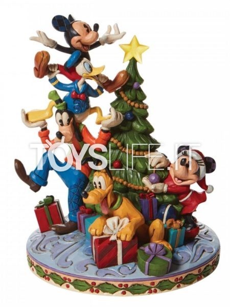 Jim Shore Disney Traditions Fab Five Decorating Christmas Tree