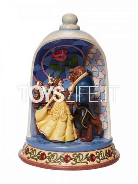 Jim Shore Disney Traditions The Beauty And The Beast Rose Dome 30th Anniversary