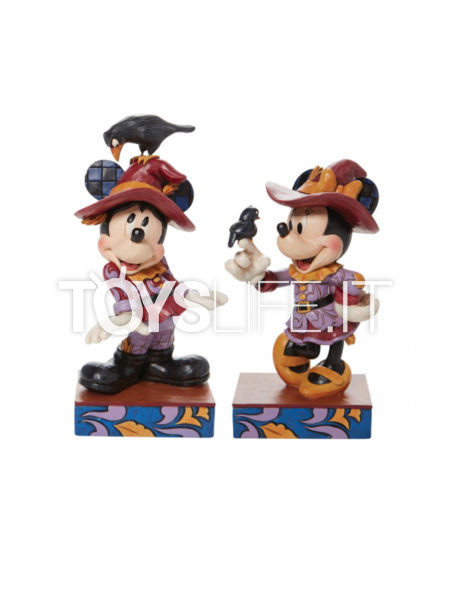 Jim Shore Disney Traditions 2022 Scarecrow Mickey/ Minnie Halloween