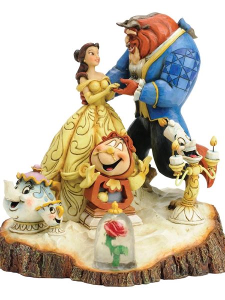 Jim Shore Disney Traditions Beauty & The Beast (La Bella e La Bestia) Carved By Heart
