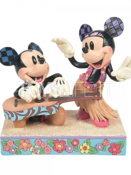 Jim Shore Disney Traditions Mickey and Minnie Hawaiian Holiday