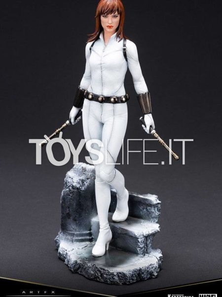 Kotobukiya Marvel Black Widow White Costume Limited Artfx Premier 1:10 Pvc Statue
