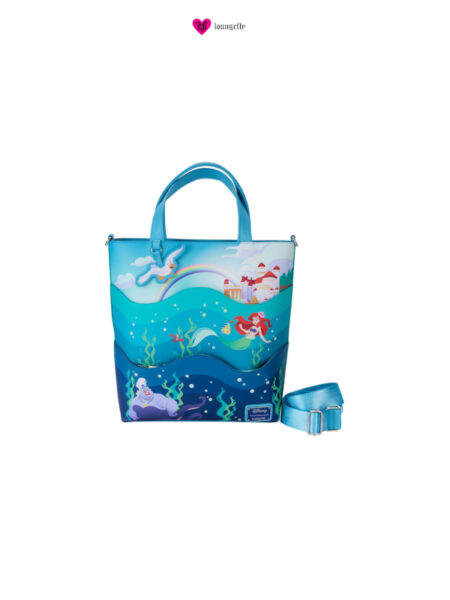 Loungefly Disney The Little Mermaid 35th Anniversary Life is the bubbles Canvas Tote Bag Borsa