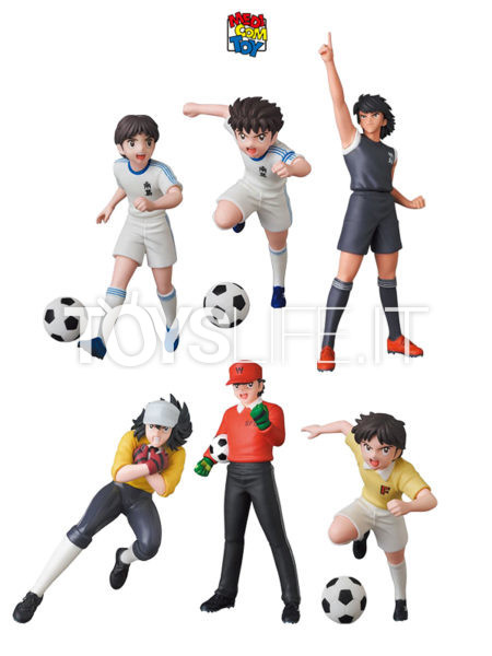 Medicom Toys Captain Tsubasa Ozora Tsubasa/ Wakabayashi Genzo/ Misaki Taro/ Wakashimazu Ken/ Hyuga Kojiro/ Hikaru Matsuyama Mini Pvc Figure