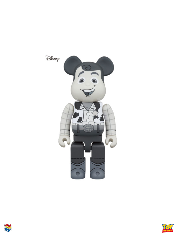 Medicom Toy Bearbrick Disney Toy Story Woody Black & White 1000% - TOYSLIFE