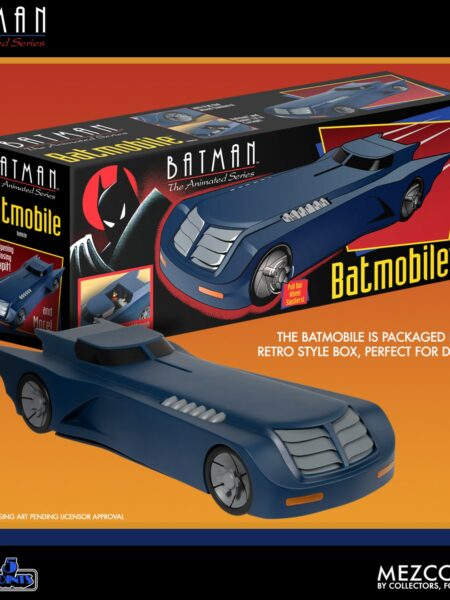 Mezco Toys DC Batman The Animated Series Batmobile 5 Points Figure Set