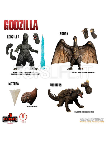 Mezco Toyz Godzilla 1968 Godzilla Destroy All Monsters 5 Points DX Box Set