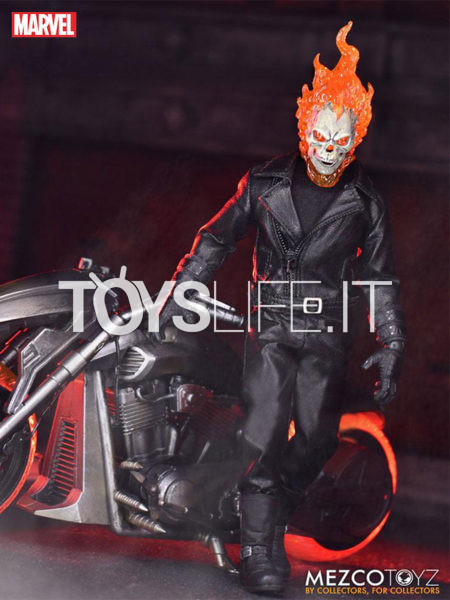 Mezco Toyz Marvel Ghostrider & Hell Cycle Vehicle 1:12 Figure Set
