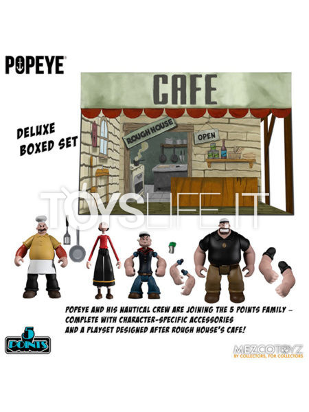 Mezco Toyz Popeye 5 Points Figures Deluxe Box Set