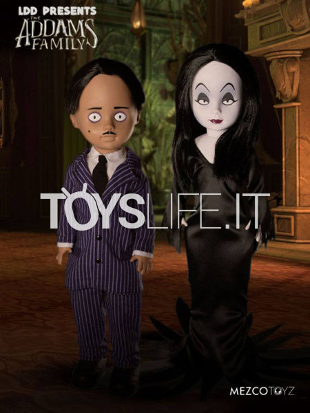 Mezco Toyz The Addams Family Gomez & Morticia Living Dead Dolls Set