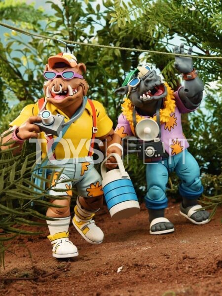 Neca Teenage Mutant Ninja Turtles Cartoon 1980 Vacation Bebop and Rocksteady 2-Pack Figure