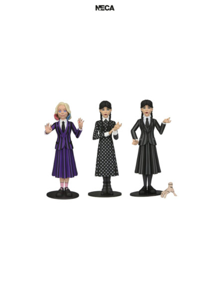Neca Toony Terrors Wednesday Addams Classic Dress/ Wednesday Addams Nevermore Uniform/ Enid Figure