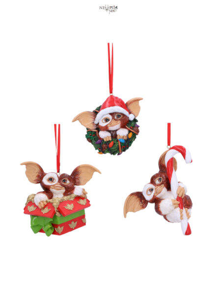 Nemesis Now Gremlins Gizmo Wreath/ Hanging/ Candy Cane Christmas Ornament