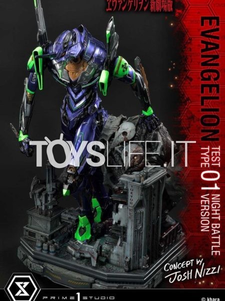 Prime 1 Studio Neon Genesis Evangelion Eva Type Test-01 Night Battle Version Statue By Josh Nizzi