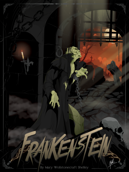 Sideshow Collectibles Frankenstein 46x61 Art Print by Mike Mahle