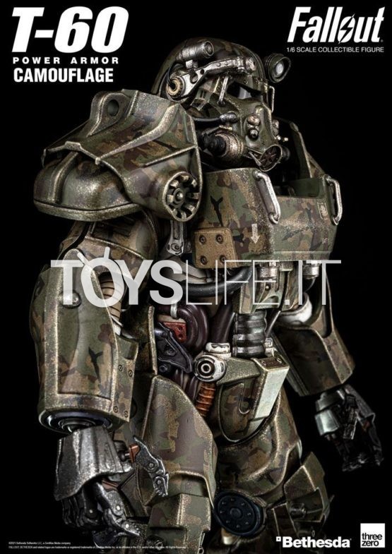 Threezero Fallout T 60 Camouflage Power Armor 16 Figure Toyslife