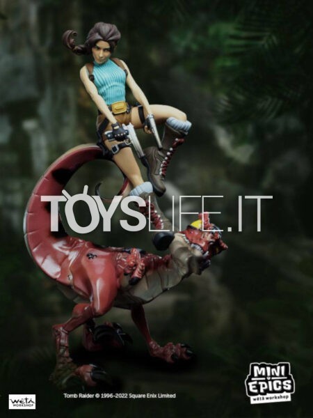 Weta Tomb Raider Lara Croft & Raptor Mini Epics Figure